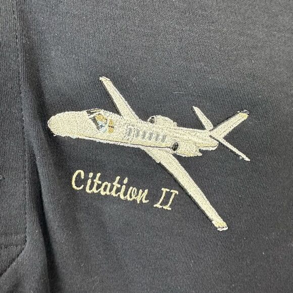 Cutter And Buck, M Mens short sleeve shirt, Navy Blue, Cessna Citation - Picture 5 of 10